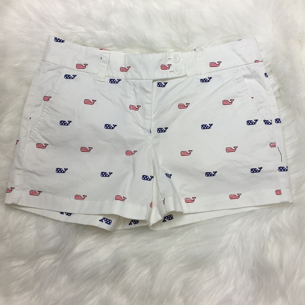 Vineyard Vines Patriotic Whale Shorts Size 00